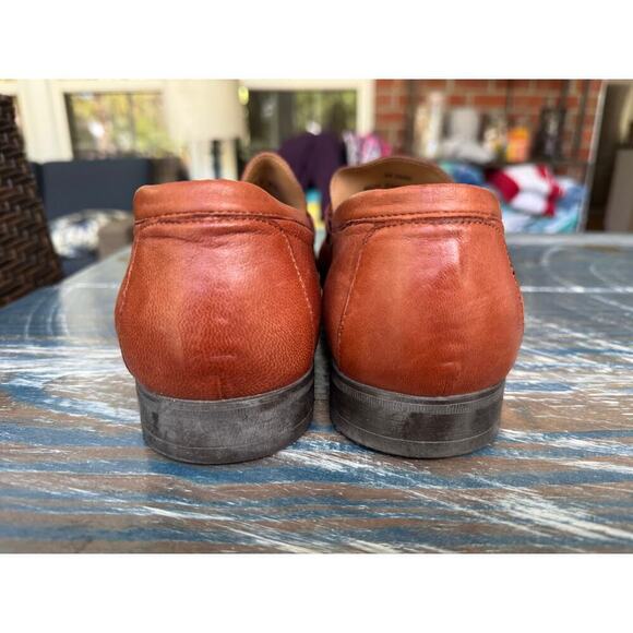 Johnston & Murphy Tan Leather Slip On Shoes 9.5, SUPER soft leather, Bit Loafer main image 4